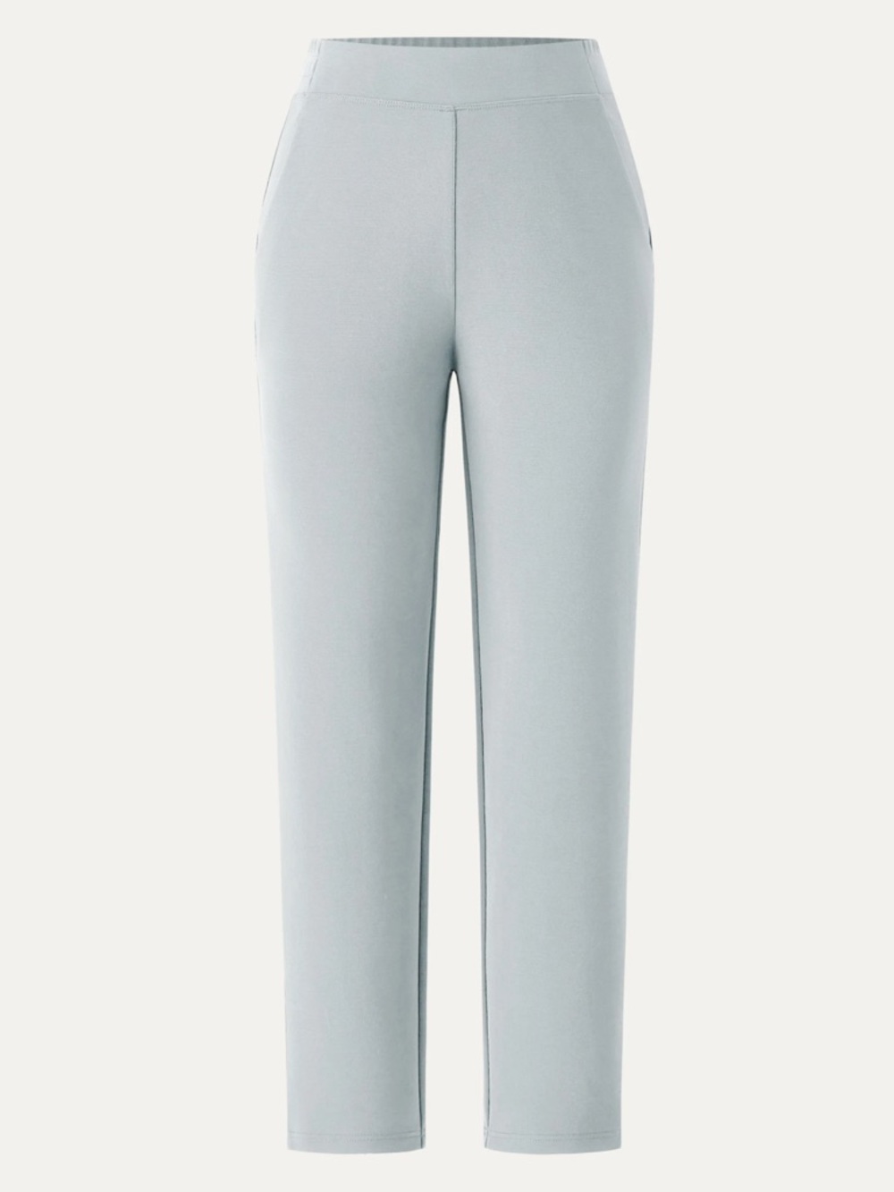 OGL Sandwashed Mid Rise Pull-on Tapered Pants with Pockets Smoke Blue Small New